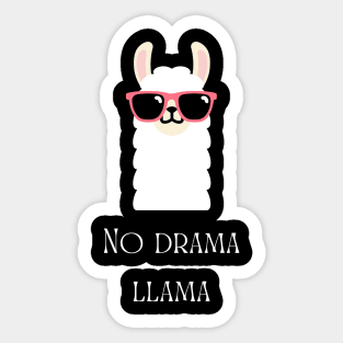 No Drama Llama Sticker